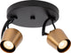 Lucide emile - plafondspot (plafondlamp) - ø 20 cm - 2xgu10 - mat goud messing