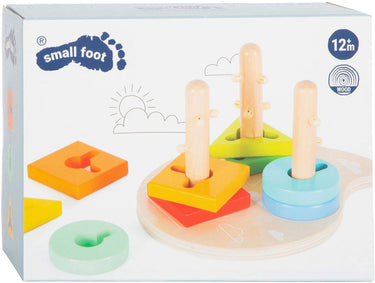 Small foot - houten vormen en sorterten motoriek stapelspeelgoed, 10dlg.