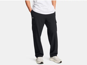 Under armour ua vibe woven cargo pants-blk heren sportbroek - zwart - wit
