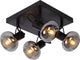 Lucide madee - plafondspot (plafondlamp) - 4xe14 - zwart