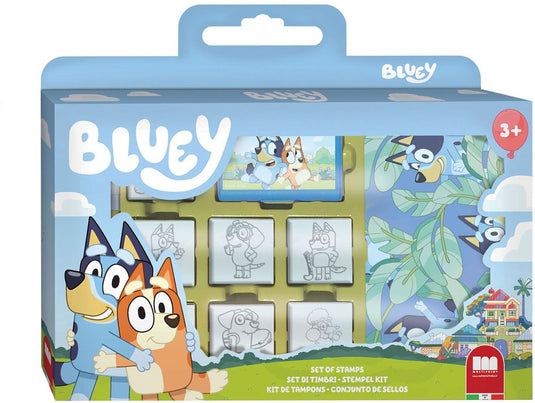 Multiprint bluey stempelset creatief speelgoed met stiften en boekje.