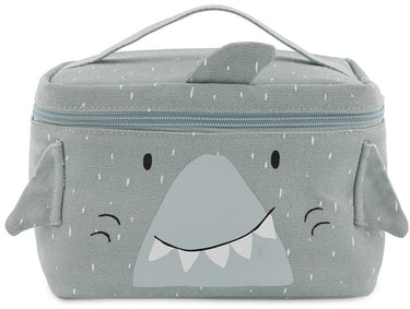 Trixie lunchtas - mr.shark - koeltas voor kinderen - met naamlabel - thermische tas voor lunch – grijs – haai