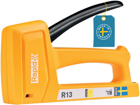 Rapid r13 - handtacker - ergonomisch - kunststof staal - geel