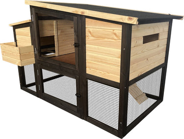 Duvo plus woodland design konijnenhok bunny barn houtkleurig