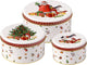 Merkloos sans marque villeroy boch winter collage accessoires koekjesdoos 3-delig