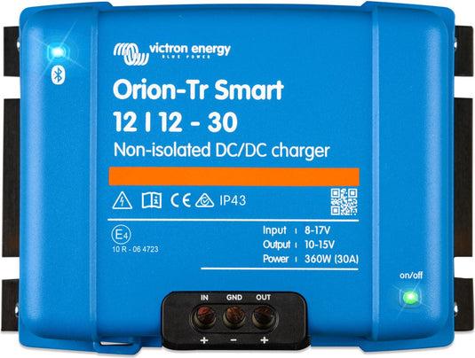 Victron orion-tr smart 12 12-30a (360w) non-isolated dc-dc lader