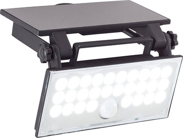 Brilliant luton - buiten wandlamp - led 6w - solar - 1000 lm - 4100k - draaibaar - sensor - ip65 - zwart