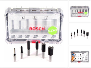 Bosch 8-delige rechte freesset - schachtdiameter 8 mm