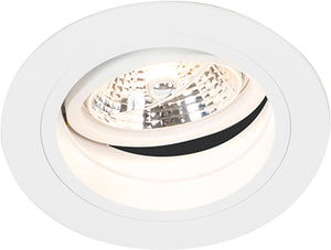 Qazqa chuck - moderne inbouwspot - 1 lichts - ø 120 mm - wit - woonkamer | slaapkamer | keuken