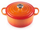 Le creuset braadpan signature oranjerood – ø 26 cm 5,3 liter – grote ronde stoofpan van gietijzer – voor gezinsmaaltijden, stoven of langzaam garen – iconisch oranje design – duurzaam, hittebestendig en geschikt voor oven en inductie