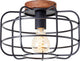 Brilliant gwen - plafondlamp - e27 max 1x60w - hout zwart