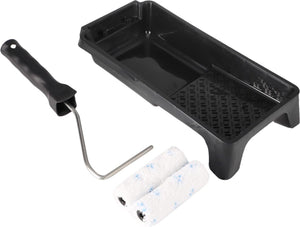 Houthandel veneman copenhagen pro beitsset microvezel - 4-delig - 2 microvezel rollers (10 cm) - verfbakje - beugelroller