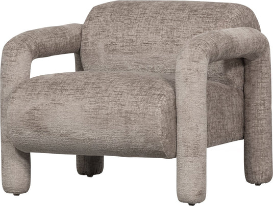 Woood lenny fauteuil - polyester - zand - 65x76x82