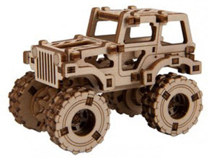 Wooden city modelbouwset superfast 6,8 cm hout goud 69-delig