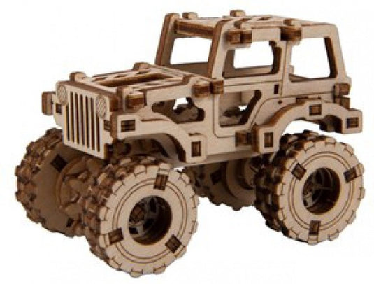 Wooden city modelbouwset superfast 6,8 cm hout goud 69-delig