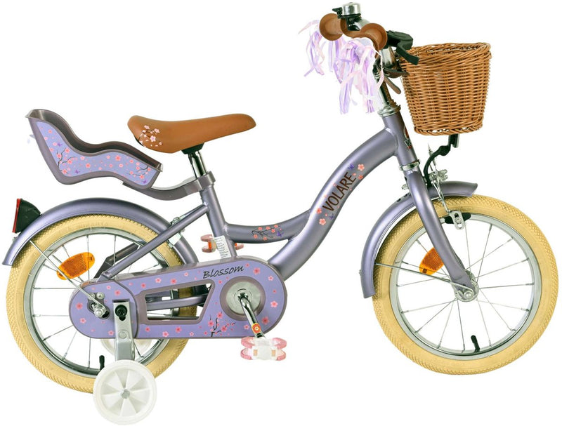 Cargue la imagen en el visor de la galería, Volare blossom kinderfiets - meisjes - 14 inch - paars
