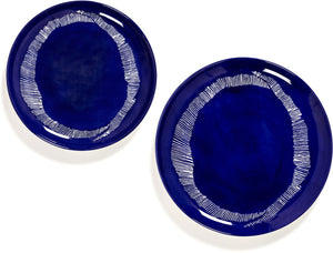 Serax - ottolenghi feast - bord m - donkerblauw wit - 22 ø - 2 stuks