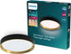 Philips led philips hanno plafondlamp - sceneswitch lichttechnologie - 24w - warmwit licht - zwart met goud design