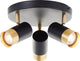 Brilliant vigolo - plafondspot - gu10 3x5w - 3000k - zwart goud