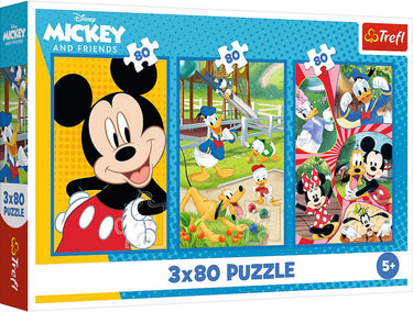Trefl puzzel disney mickey mouse en friends 3x80 stukjes fsc mix.