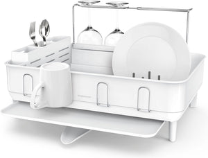 Simplehuman - afdruiprek luxe - wit - roestvast staal