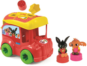 Clementoni - baby speelgoed - bing bus speelset - met 8 vormen en 2 figuurtjes - vanaf 3 jaar
