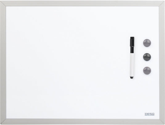 Desq ® whiteboard - magnetisch - inclusief montage set - 40 x 60 cm