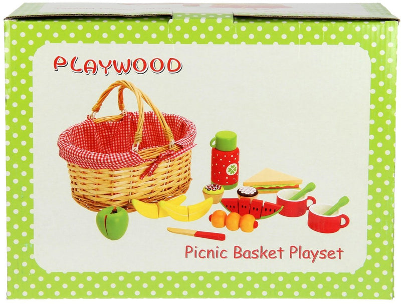Afbeelding laden in galerijviewer, Playwood - rieten picknickmand inclusief inhoud
