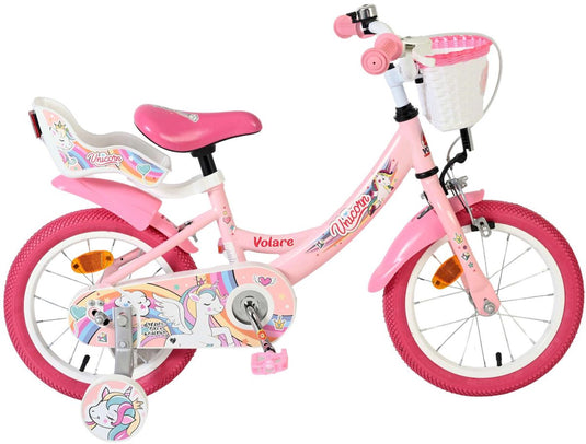 Volare unicorn kinderfiets - meisjes - 14 inch - roze