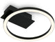 B.k.licht - plafondlamp led ring - plafonniere zwart - ø21cm - warm wit licht 3.000 k - 5w - 500lm