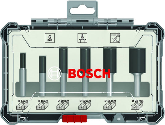 Bosch 6-delige sleuvenfrezenset ¼ schacht - 2607017467