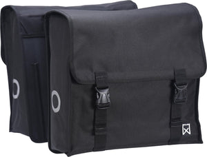 Willex - dubbele tas - xxl - waterafstotend - universele bevestiging - 46 liter - zwart