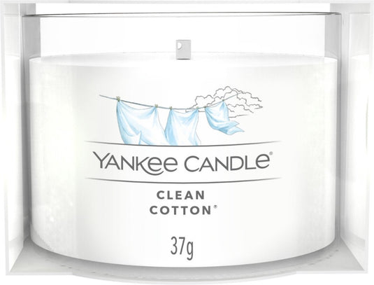 Yankee candle filled votive - clean cotton - 10 branduren - 1 stuk