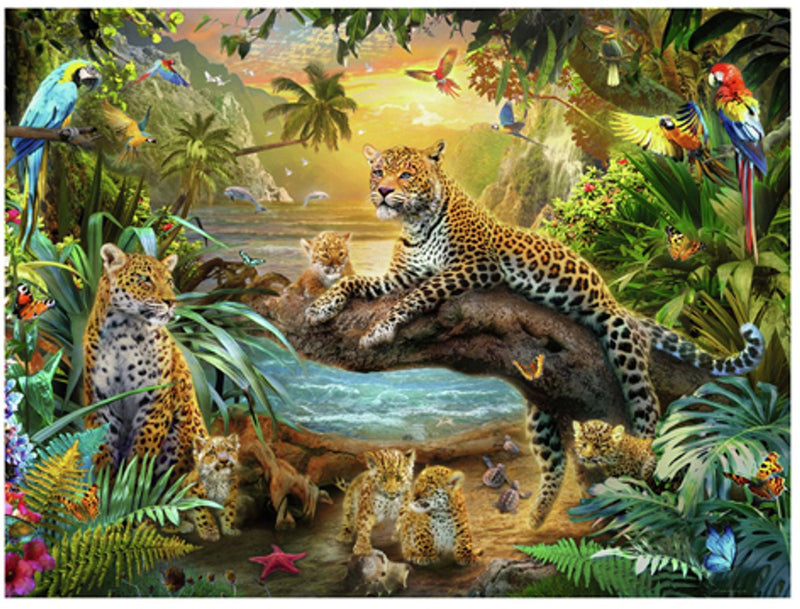 Afbeelding laden in galerijviewer, Ravensburger puzzel luipaarden in de jungle - legpuzzel - 1500 stukjes
