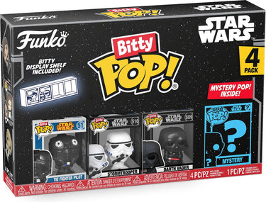 Funko star wars - bitty pop! 4-pack darth vader 2,5 cm verzamelfiguur - multicolours