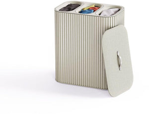 Joseph joseph tota luxe 90l wasmand ecru, 3 compartimenten