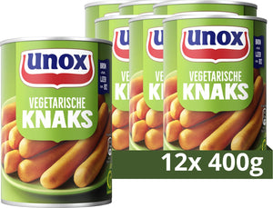 Unox - knakworst - vegetarische knaks - 12 x 400 g - voordeelverpakking