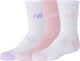 New balance youth active crew socks 3 pack unisex sportsokken - assorted