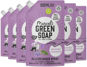 Marcel's green soap allesreiniger spray navulling - lavendel rozemarijn - 6 x 500 ml