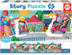 Educa - puzzel - voertuigen - verhaal puzzel - 26 stukjes