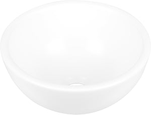 Differnz boomer waskom - wasbak keramiek - wit - ã˜ 20 x 10 cm