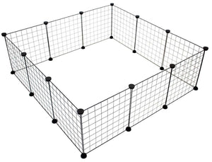 Duvo plus my home verblijf modulair voor kleine zoogdieren 107x107x35cm zwart