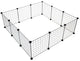 Duvo plus my home verblijf modulair voor kleine zoogdieren 107x107x35cm zwart