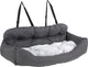 Flamingo autostoel hond – autostoel orlando grijs – 100x57x20cm – veilig comfortabel – voor achterbank