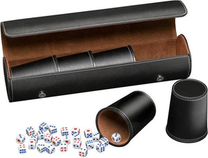 Philos dobbelbeker kunstleer zwart (set 5 stuks)