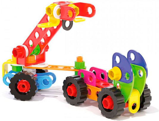 Quercetti tecno jumbo met opbergbox, 84dlg.