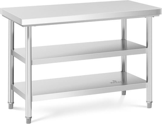 Royal catering rvs werktafel - eco - 120 x 60 cm - 500 kg - tussenplank -
