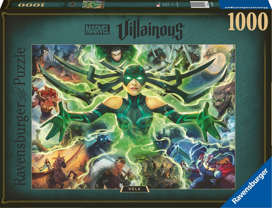 Ravensburger puzzel marvel villainous hela - legpuzzel - 1000 stukjes