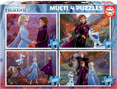 Educa frozen 2 legpuzzel 4-in-1 - 50-80-100-150st.