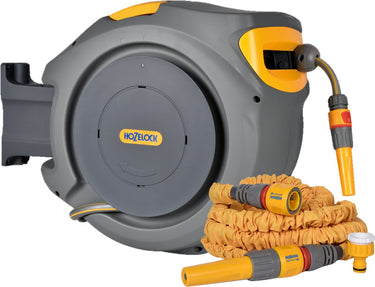 Hozelock auto reel 20 meter + superhoze uitrekbare slang 7,5 meter